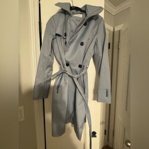 Women’s- Calvin Klein Sky Blue Trench Coat